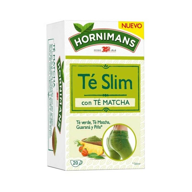 Thé Slim avec du thé Matcha Hornimans. Boîte de 20 infusions, thé vert naturel-capsule