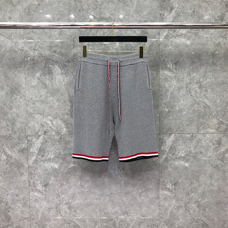 TB THOM-pantalones cortos de algodón suave para hombre, ropa de calle informal Harajuku, de baloncesto, holgados, de verano