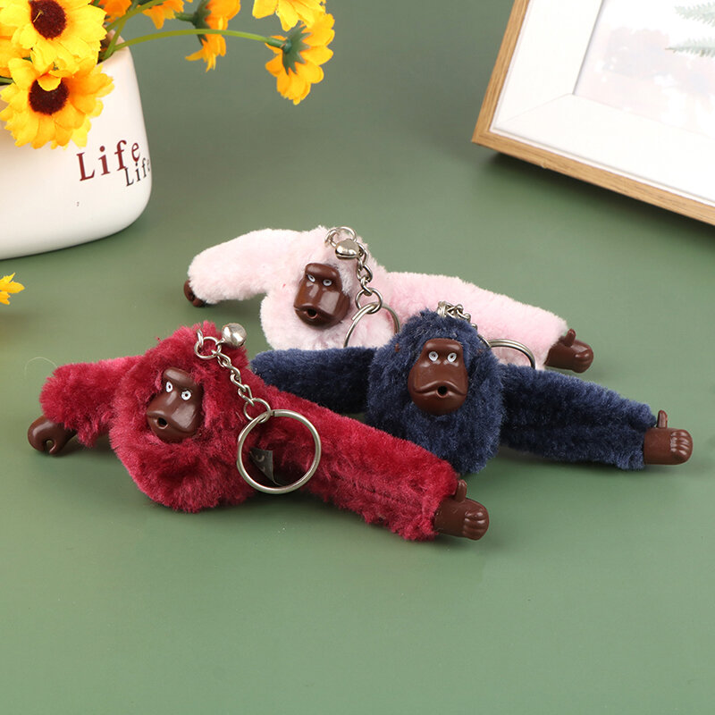 1Pc Cute Girls Fluffy Fur Animal Key Chain Women Plush Keychain On Bag Car Trinket Jewelry Party Wedding Toy Doll Gift