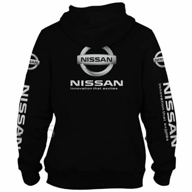 2022ใหม่รถ Nissan โลโก้ Punisher Hoodie 3D พิมพ์ Zipper เสื้อกันหนาวเสื้อกันหนาว Harajuku Motocross แจ็คเก็ตชายเสื้อผ้าผู้หญิ...