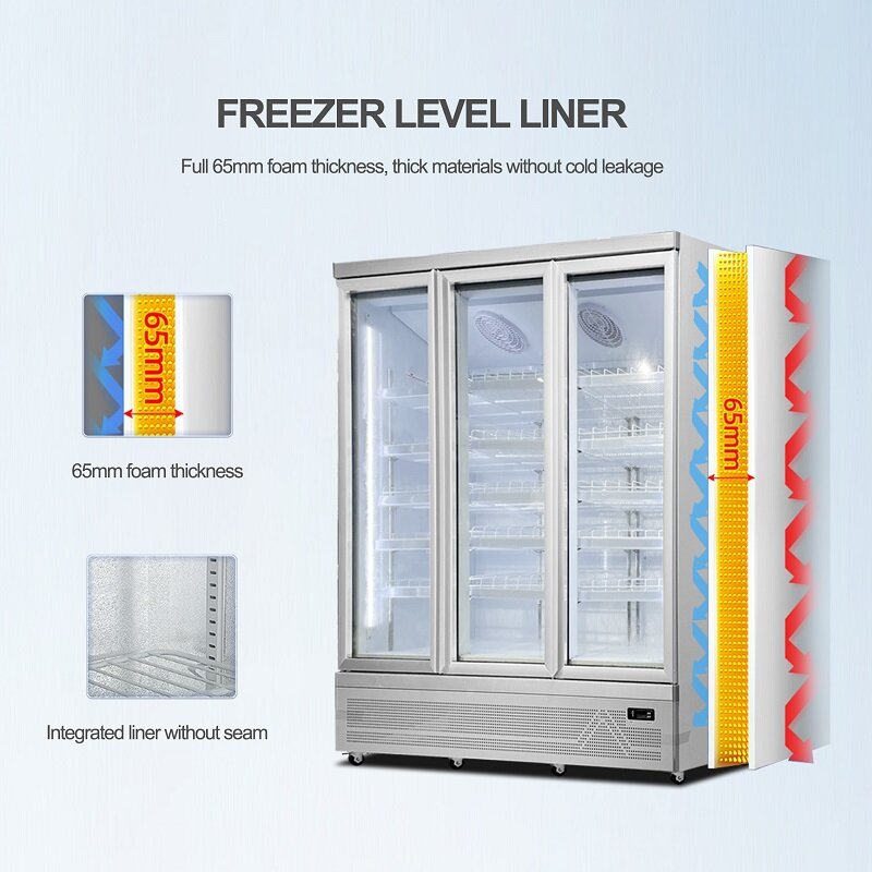 Frost Freies Glas Tür Chiller Vertikale Display Schaufenster Getränke Kühlschrank Schrank Kaltes Getränk Bier Kühler