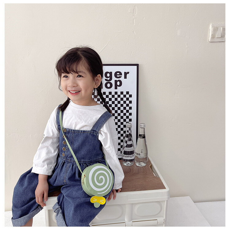 ロリポップ-小さな女の子のためのハンドバッグ,素敵なPUレザーショルダーストラップ,男の子のためのかわいいランドセル