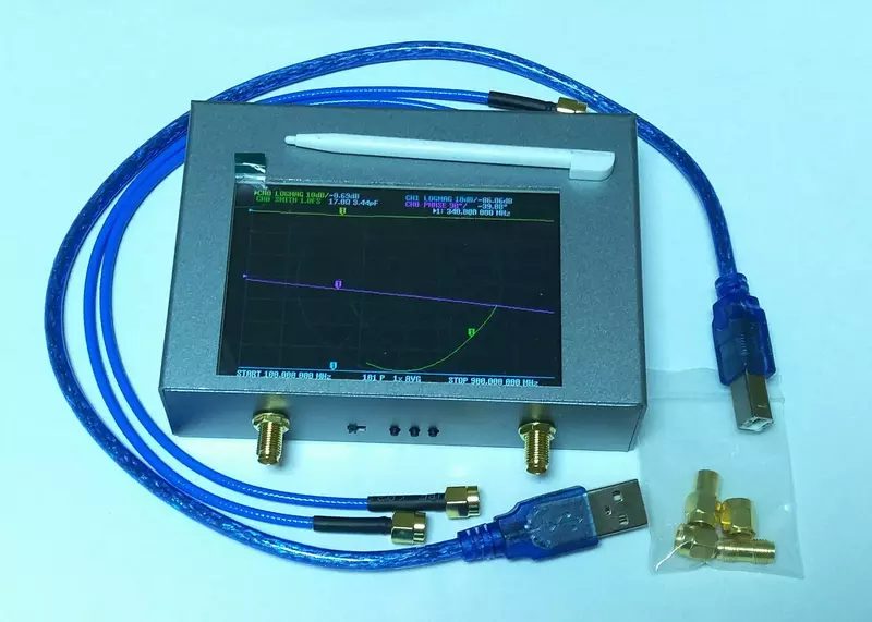 NanoVNA V2 Plus4 – analyseur de réseau vectoriel, 4 pouces, 4GHz, 50kHz-4GHz, ondes courtes HF VHF UHF, 70-90db, avec batterie 3200mAh
