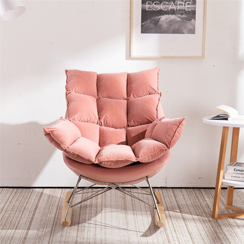 Nordic Living Room Home Furniture Lazy Sofas Modern Simple Bedroom Small Apartment Lounge Chairs Balcony Leisure Rocking Chair