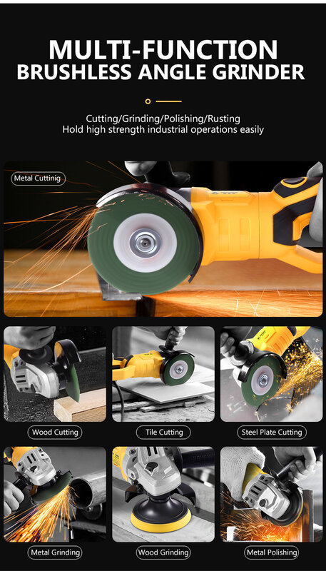 ASOYOGA Electric Angle Grinder with Cordless Electric Chainsaw Set Grinding Trimming Tools for Makita Battery (without battery)