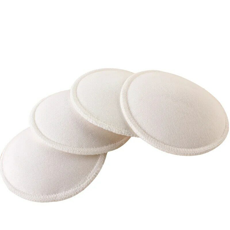 4 pçs almofadas de mama de algodão macio absorvente lavável reutilizável almofadas de amamentação do bebê acessórios de enfermagem sutiã de maternidade almofada de mama