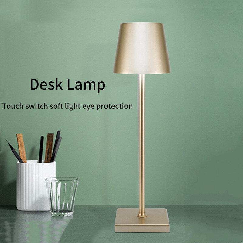 Retro Table Lamp Creative Nordic Bedroom Bedside Night Lights USB Charging Table Lamp LED Learning Eye Protection Table Lamps