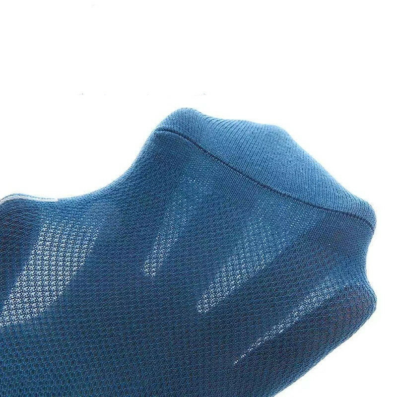 Calcetines tobilleros de malla transpirable para hombre, medias deportivas de tubo bajo, informales, de Color sólido, 5 par/lote, para verano y otoño
