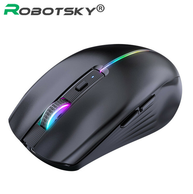 Rechargeable Wireless Mouse Computer Bluetooth Mouse Ergonomic Usb Mouse Silent Mause With Backlight RGB Mice For Laptop PC ipad