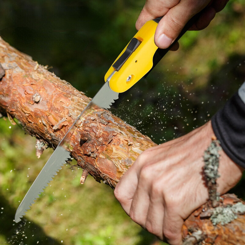 Deli-Sierra plegable afilada para cortar ramas de madera maciza, 7 y 10 pulgadas, corte de tubo de PVC, herramientas manuales multifuncionales para carpintería