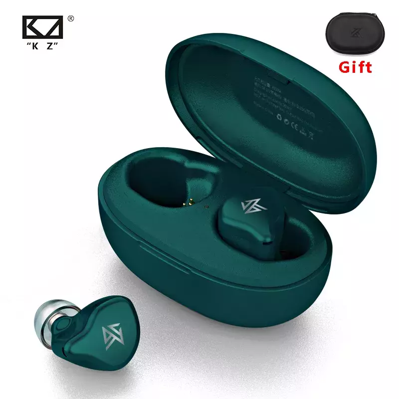KZ-Bezprzewodowe słuchawki S1 S1D TWS, Bluetooth 5.0, douszne, sterowanie dotykowe, z redukcją szumów, sportowy zestaw słuchawkowy, dynamiczne/hybrydowe