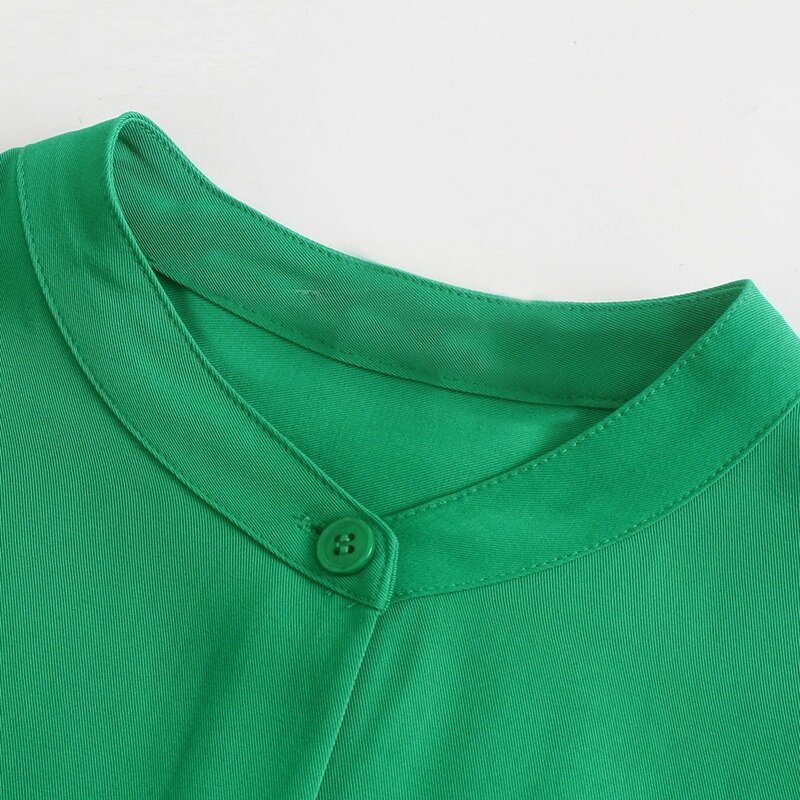 Ensemble chemise et pantalon pour femmes, survêtement surdimensionné, vert, 2 pièces, 2022