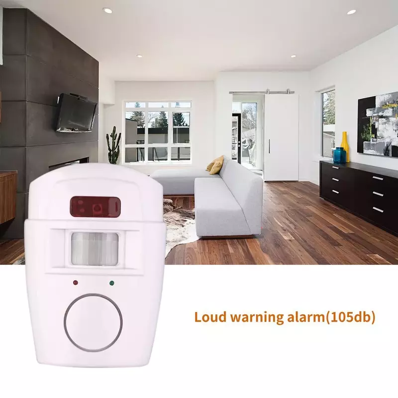 LESHP – système d'alarme à capteur infrarouge, 105 dB MP, 2 télécommandes, sans fil, sécurité domestique, détecteur de mouvement Anti-vol PIR