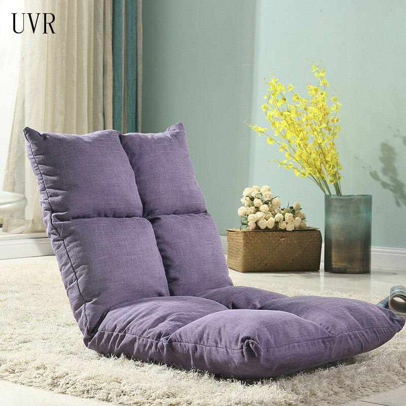 UVR-Silla de lectura sencilla para dormitorio, sofá pequeño para dormitorio, cómoda, con soporte para la cintura, plegable