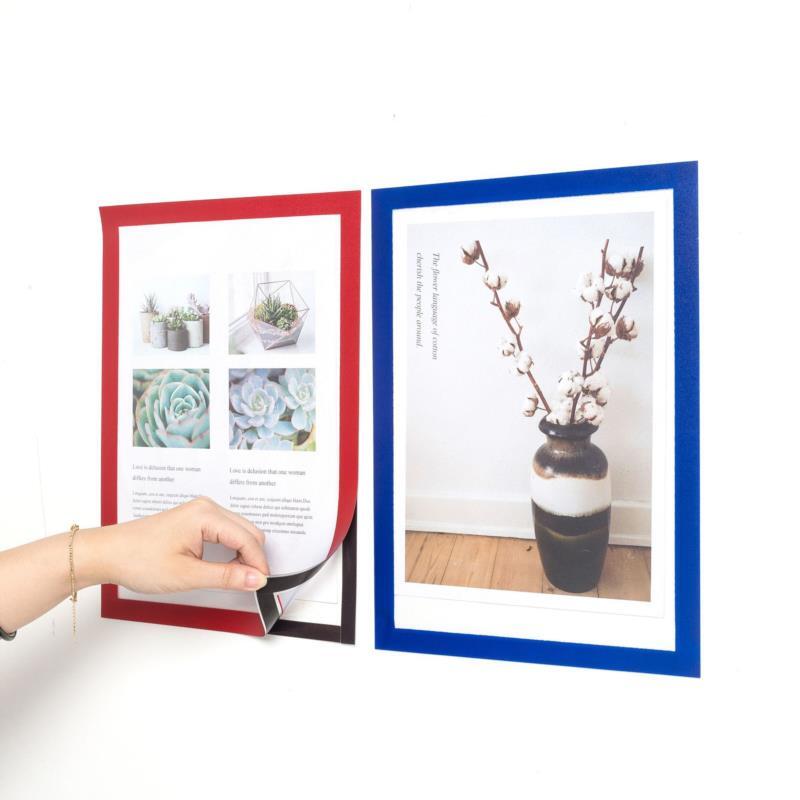 Magnetic Self-Adhesive Gummi Poster Rahmen Display Aufkleber Bild Foto Zertifikate Rahmen Business Lizenz Schutz Aufkleber