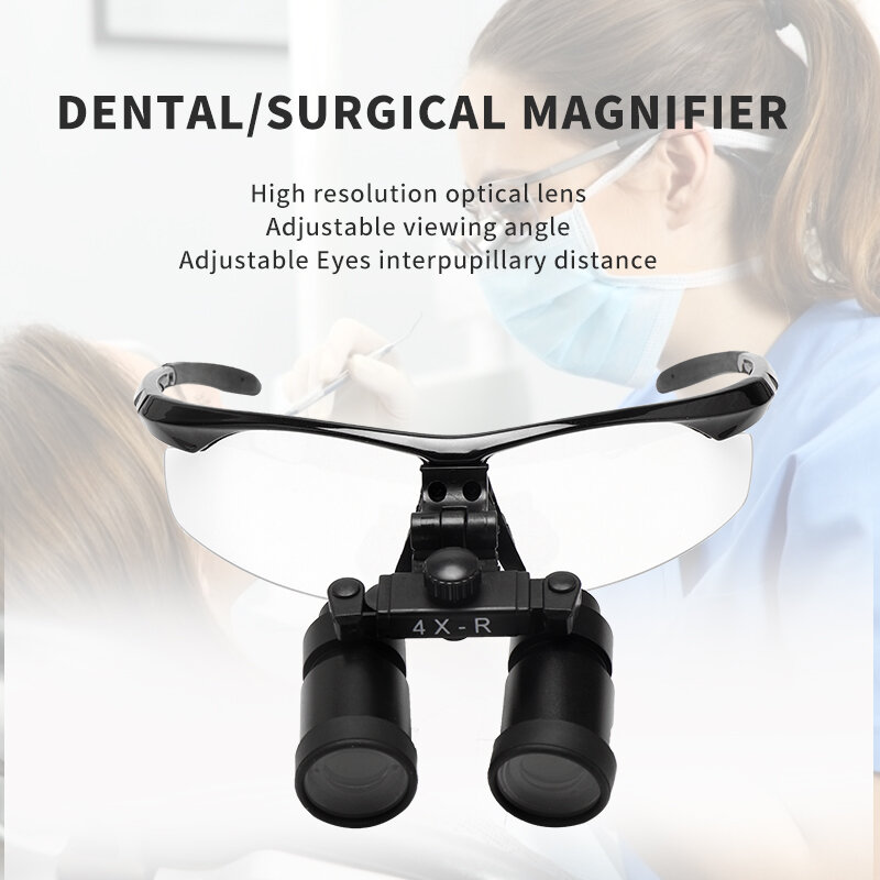 Lente d'ingrandimento medica 5X prodotti dentali occhialini medici attrezzatura dentale lente d'ingrandimento Zoom occhialini dentali vetro binoculare orale