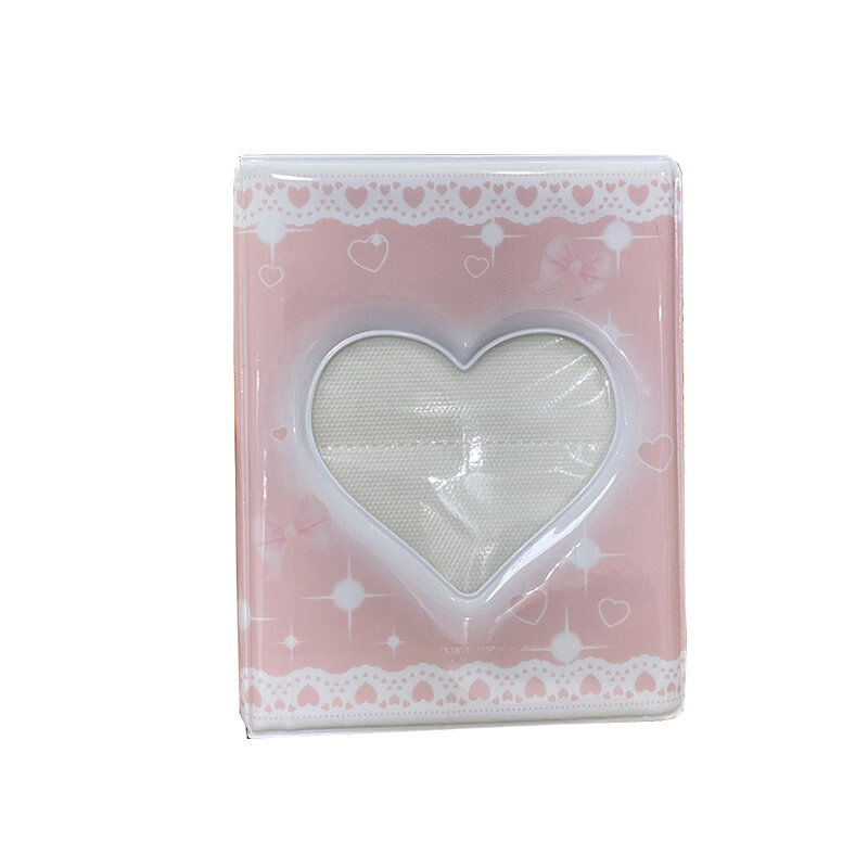 New Arrival Bear love heart Kpop Photocard Two chambers 3 inch Collect Book Photo Album Storage Book Stationery
