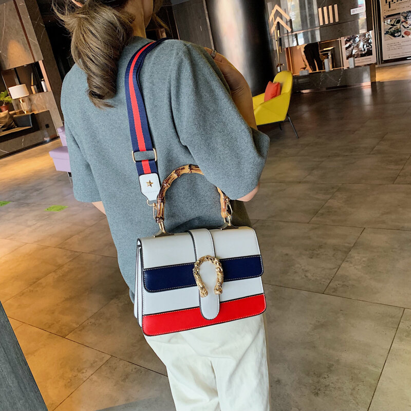 Torebki damskie Trend 2022 moda skórzana mała kwadratowa torebka damska kasetonowa strona luksusowa wysokiej jakości szeroka torba na ramię kobieta
