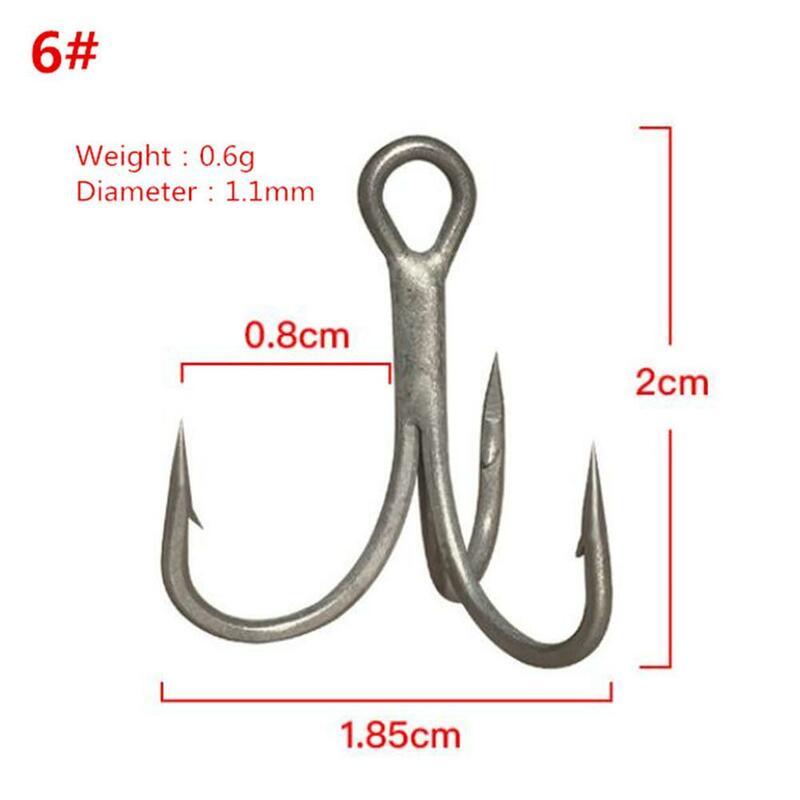 Fishing Hook Alloy Steel Anchor Hook Treble Hooks 4# 6# 8# 10# Lure Fake Bait Hook