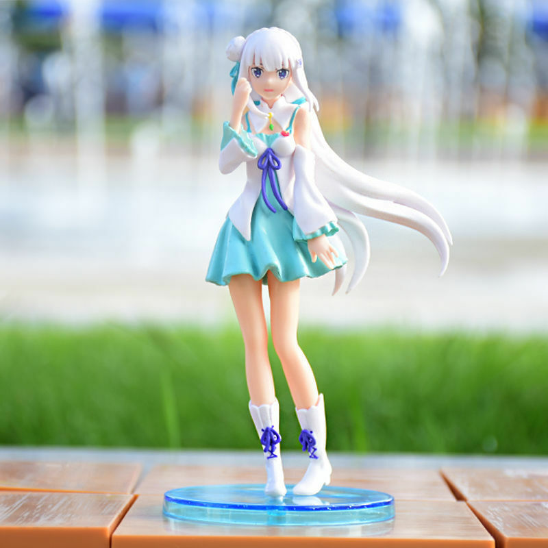 17Cm Anime Jepang Re: Hidup Di Dunia Yang Berbeda dari Nol Rem Pramugari Kawaii Gadis Figur PVC Model Aksi Kue Dekorasi Mainan