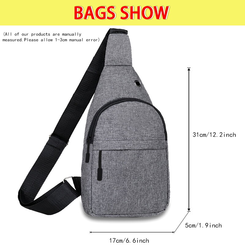 Bolsos de pecho Unisex, mochilas pequeñas de moda para hombre, Mini bolsos con estampado de paredes, organizador de viaje, bolso de mano de hombro