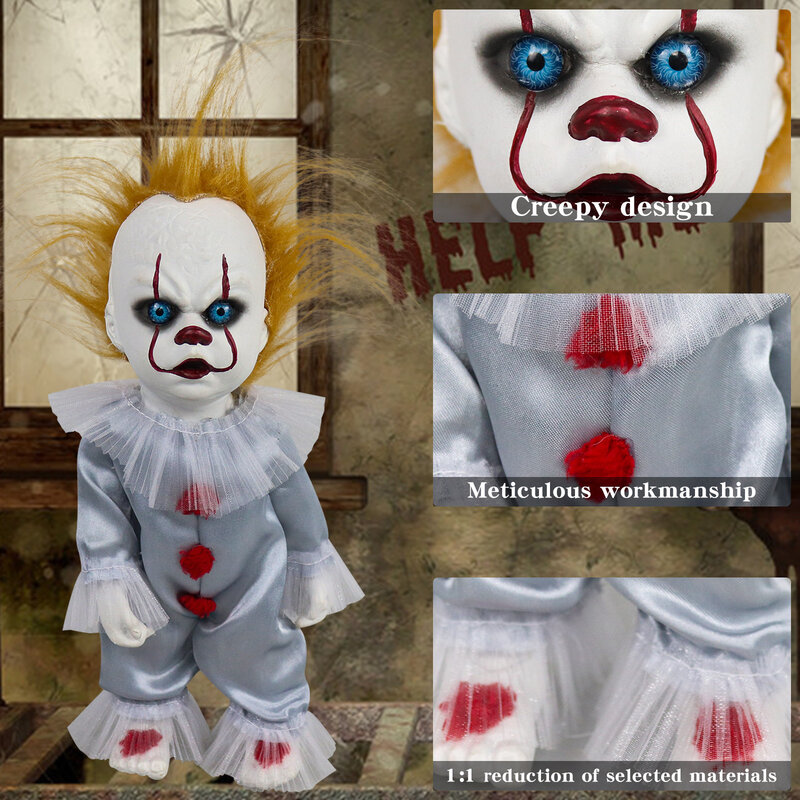 Forniture per decorazioni di Halloween Kitty Krueger bambola fatta a mano ornamenti per bambole di peluche simulazione ornamenti per bambole fantasma Horror giocattoli di peluche