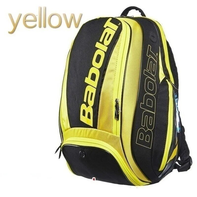 Babolat Tennis Bag 3 Tennis Racket Backpack Sports Training Bags Backpack Large With Shoes Pocket Bulk Storage Waterproof Racket