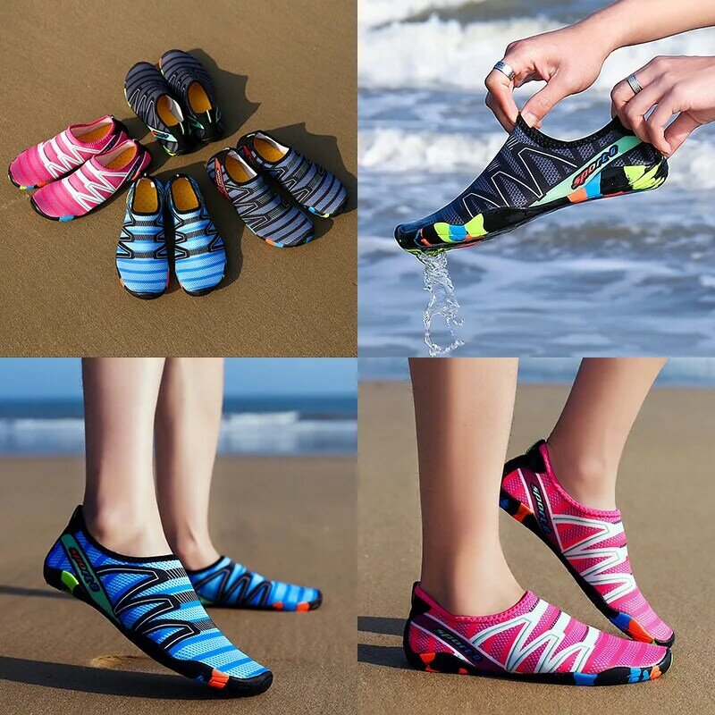 Wholesale Swimming Diving Shoes Lightweight Beach Snorkeling Men's Shoes Large Size Barefoot Stream Soft Sole Wading Shoes
