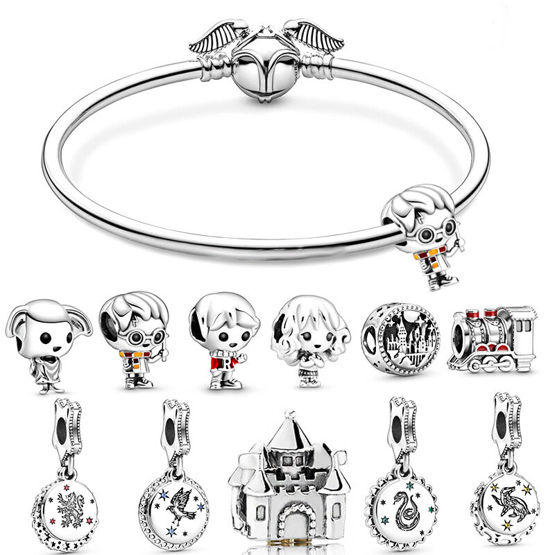 Nowa sprzedaż Harrys serii Charms Pottr koraliki Fit oryginalny 925 srebro bransoletka Pandora bransoletka dokonywanie biżuterii prezent koralik