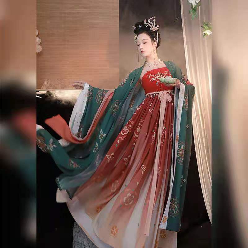 Hanfu أزياء النساء أنيقة النمط الصيني التقليدي Hanfu فستان الأميرة الشعبية القديمة تانغ دعوى الجنية أداء الملابس