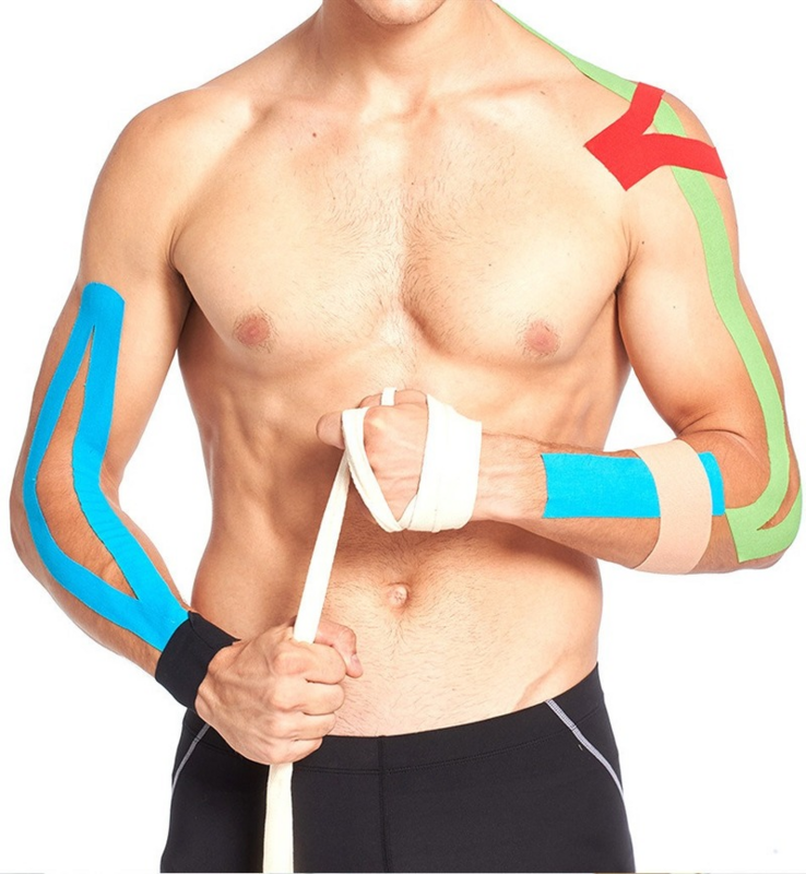 Спортивная водонепроницаемая кинезиологическая лента, наклейки, устройство для восстановления мышц, обвязка, облегчение боли, теннис, трен...