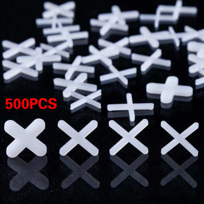 500pcs 1/1.5/2/2.5/3mm Decoration Tool Ceramic Tiler Spacer Cross Plastic Tile Plumber Reuseable Leveling System Construction