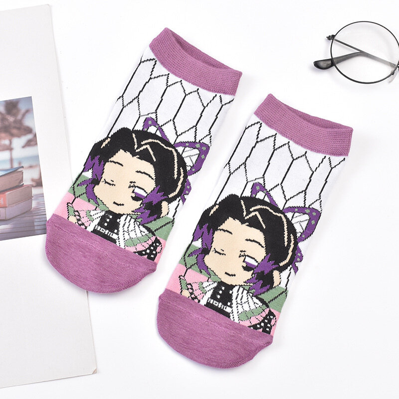 Anime Demon Slayer Nezuko Socks Short Socks Kimetsu No Yaiba Kamado Tanjirou Nezuko Cotton Socks Halloween Christmas Kids Gifts