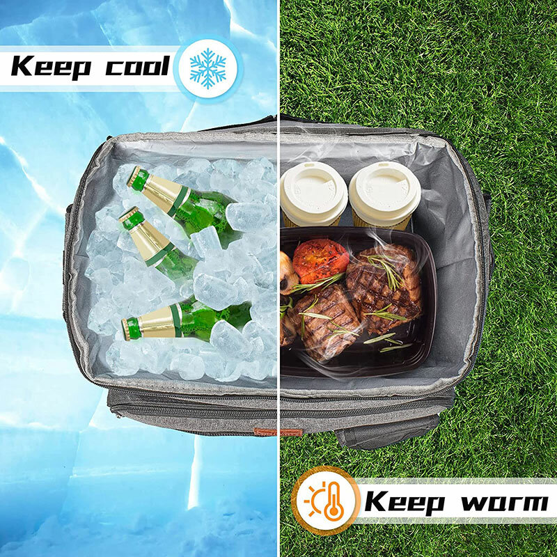 Pull rod cooler sacos pacote de isolamento térmico portátil comida bebida fria refrigerador de acampamento geladeira pacote de gelo piquenique almoço