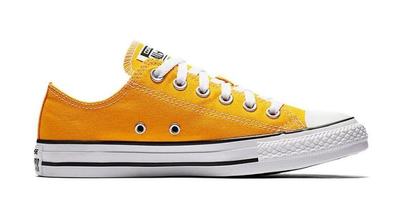 Original converse chuck taylor all star cor sazonal baixo topo homens e mulheres unissex tênis de skate sapatos lona amarelo