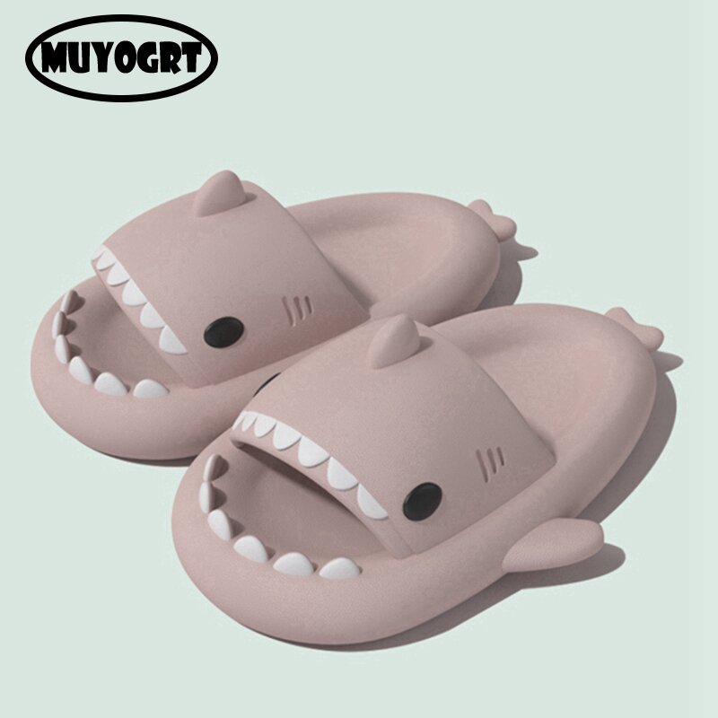 Zapatillas de verano con forma de tiburón para hombre y mujer, chanclas de goma EVA con dibujos animados, para exteriores, 2022