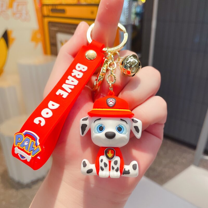 2022 New Paw Patrol Anime Figures Kawaii Keychain Cute Doll Keychain Car Pendant Cartoon School Bag Ornaments Stationery Small