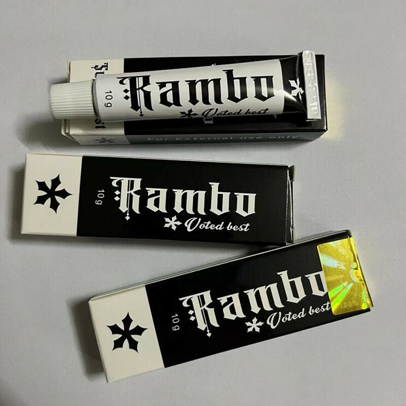 2/5/10/30pcs Rambo Super Tattoo Skin Cream Before Painless Care Gel Tattoo Permanent Makeup Operation Body Eyebrow Lips 10g