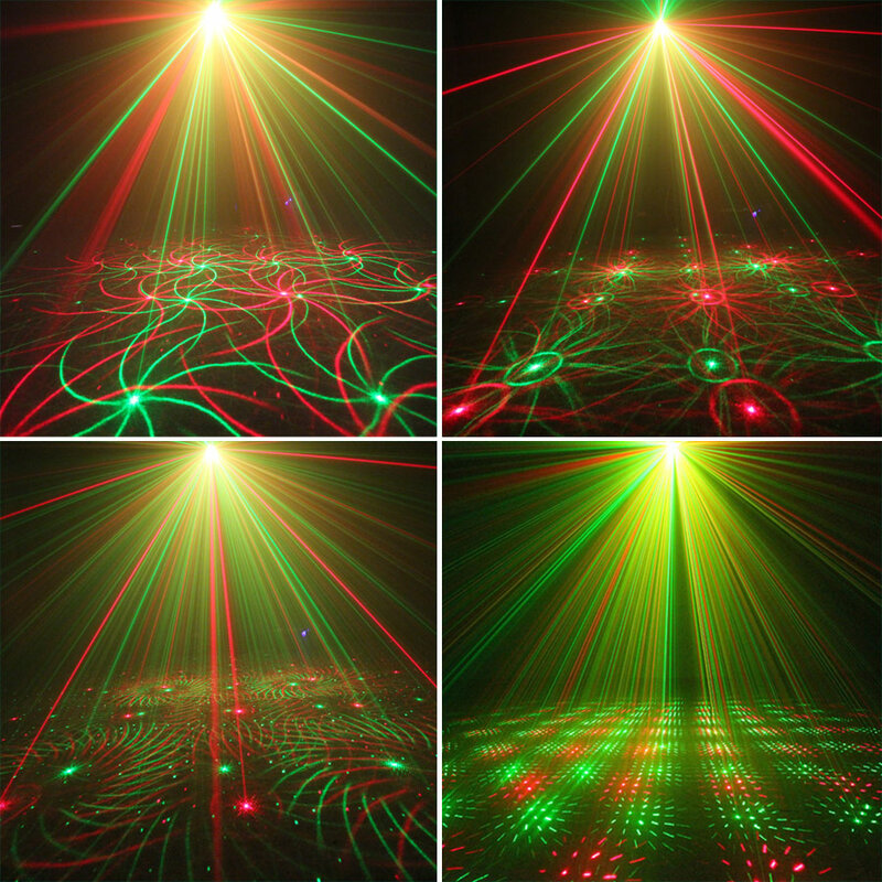 ESHINY Mini 4in1 Pattern Effect R & G Audio Star vortice proiettore Laser Stage Disco DJ Club Bar KTV Family Party Light Show P14