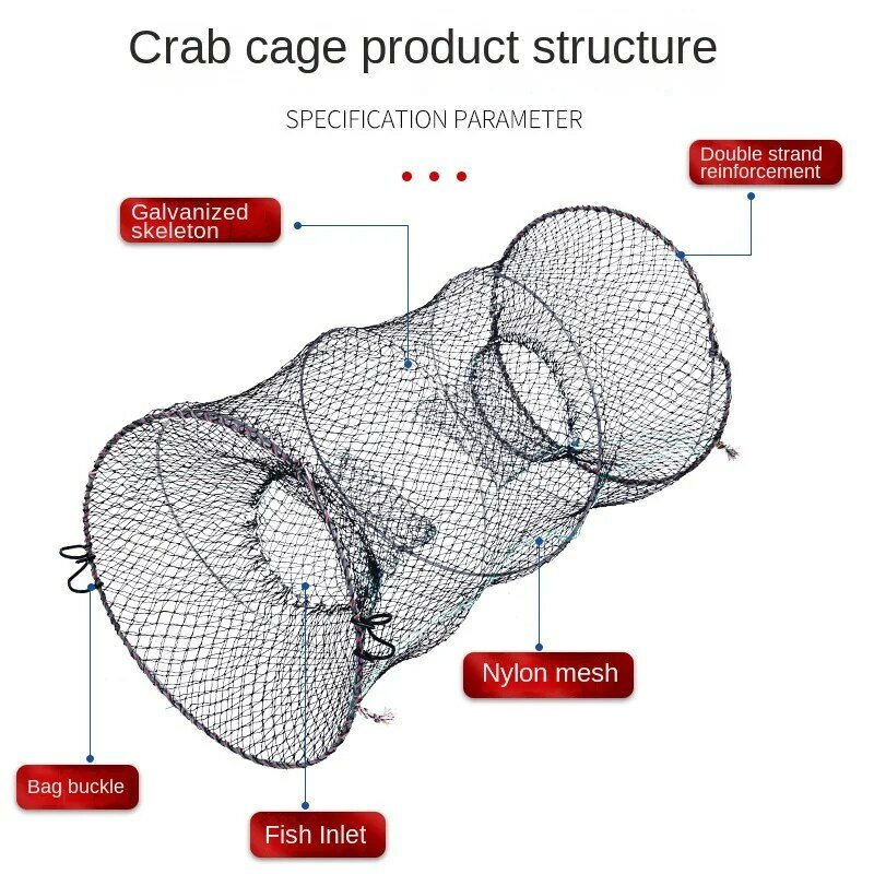 Garnelen käfig krabbe käfig fischernetz angelausrüstung klapp tragbare falle käfig boot angeln zubehör cast net
