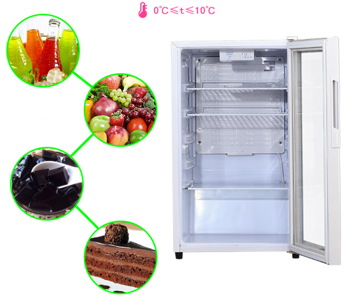 mini glass door beverage display fridge refrigerator