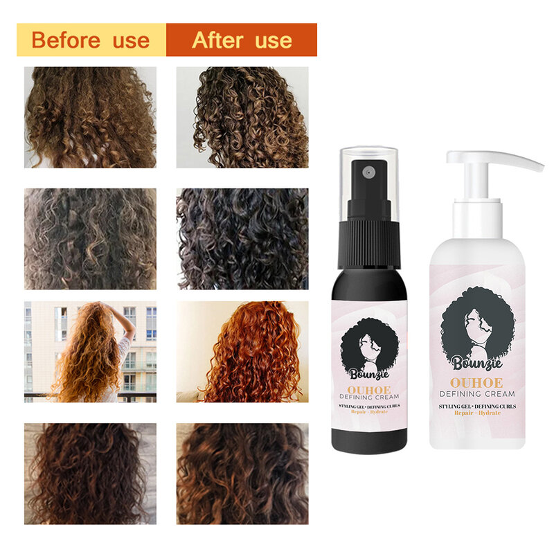 Curly Hair Care Set Nourish and Moisturize Hair Dryness and Damaged Care Curly Hair Styling Set Fluffy styling elastin