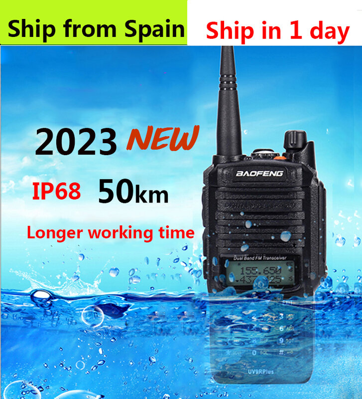 2023 10w baofeng uv 9r mais 40 km walkie talkie para a caça 50 km hf transceptor vhf uhf rádio rádio rádio de longa distância cb