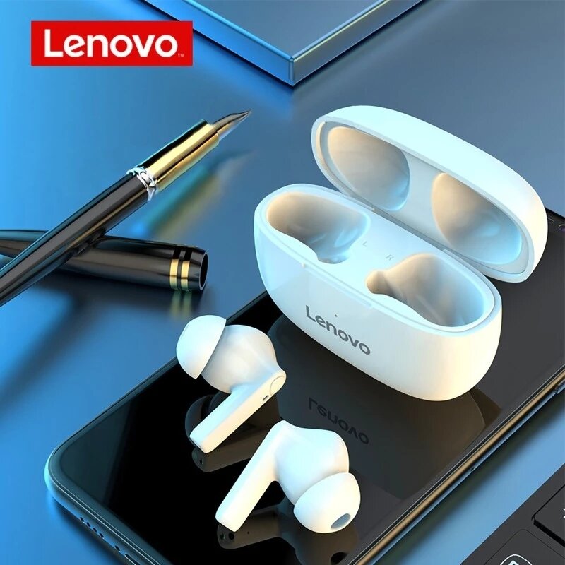 Lenovo HT05 True Wireless Ear Buds Bluetooth 5.0 Sport Waterproof Touch Control Headphones HD Call Noise Cancelling Earphones