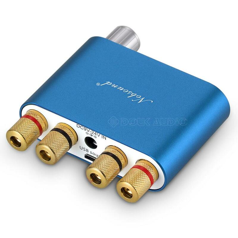 Douk áudio de alta fidelidade 100w mini tpa3116 bluetooth amplificador digital amplificador estéreo de alta fidelidade receptor áudio usb dac com fonte alimentação