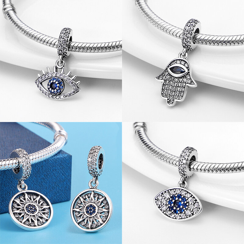 Se encaixa original 925 pandora pulseira colar de prata cor encantos contas série para mulher 925 pingente de prata contas diy jóias