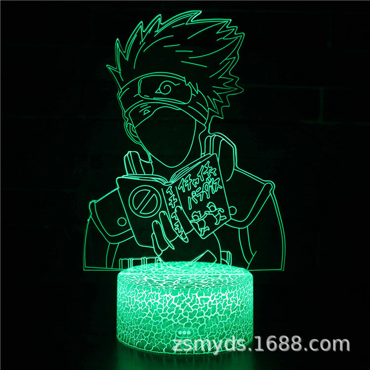 СВЕТОДИОДНЫЙ ночник в стиле аниме Наруто Uchiha Sasuke 3d, светодиодный светильник для моделирования, настольная лампа с USB, детские игрушки, подар...