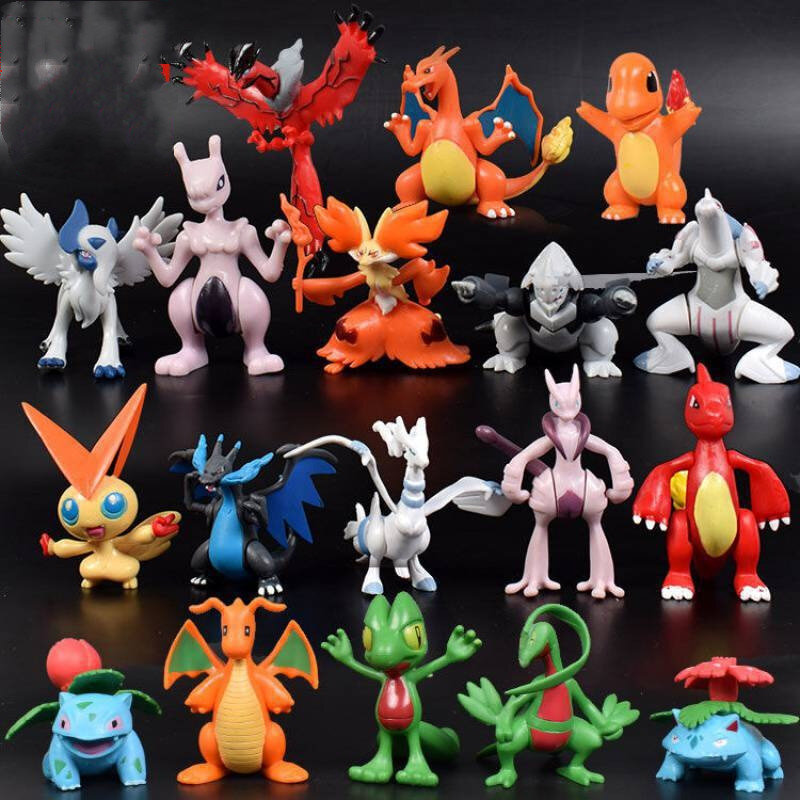 Figuras de acción de Pokémon, juguete de Pikachu, Bola de elfo, dragón de fuego, regalo para niños