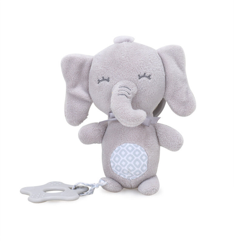 Soft Infant Crib Bed Stroller Mobile Hanging Rattle Toys Baby Rabbit Elephant Cat Toy Trolley 0-12 Newborn Plush Educational