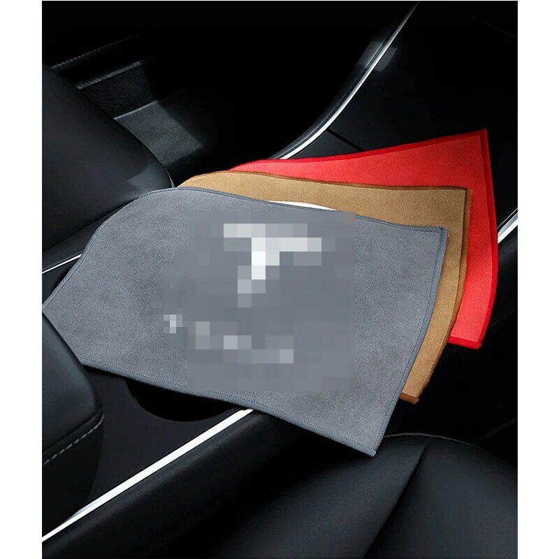 Geschikt Voor Tesla Model 3 Y S X Reinigingsdoekje Auto Handdoek Microfiber Auto Wassen Doek Care Coral Fleece Suede